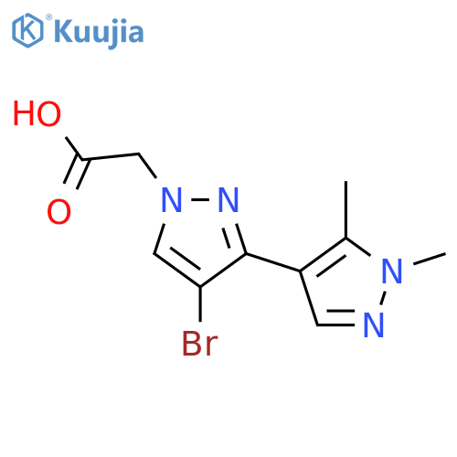 (4-Bromo-1',5'-dimethyl-1'H-[3,4']bipyrazolyl-1-yl)-acetic acid structure