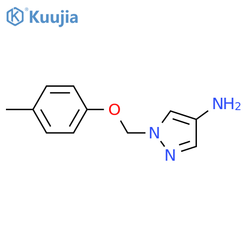 1-(4-methylphenoxy)methyl-1H-pyrazol-4-amine structure