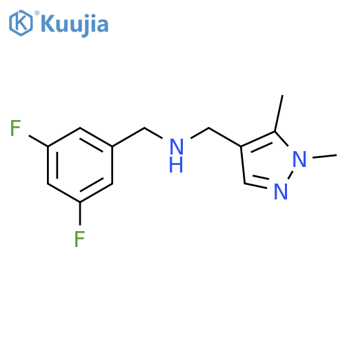 (3,5-difluorophenyl)methyl(1,5-dimethyl-1H-pyrazol-4-yl)methylamine structure