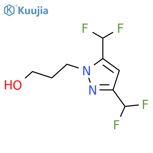 3-3,5-bis(difluoromethyl)-1H-pyrazol-1-ylpropan-1-ol structure