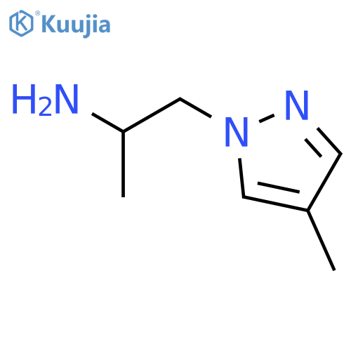 1-(4-Methyl-1H-pyrazol-1-yl)propan-2-amine structure