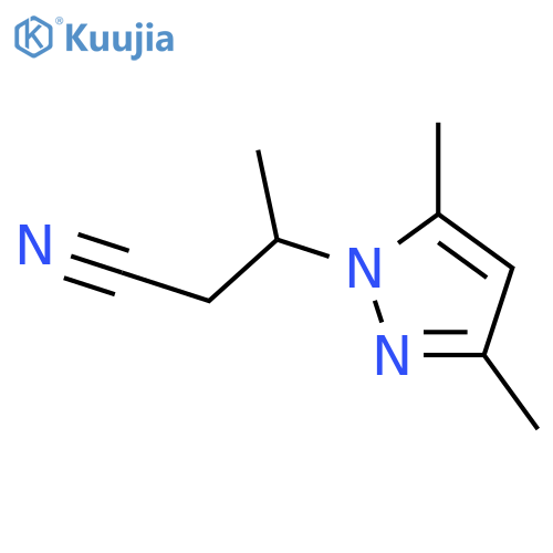 3-(3,5-dimethyl-1H-pyrazol-1-yl)butanenitrile structure