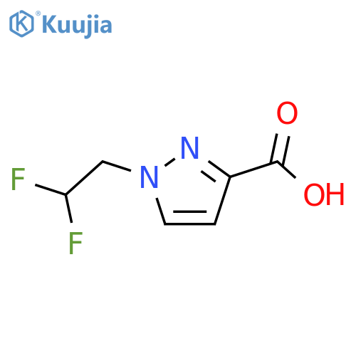 1-(2,2-Difluoroethyl)-1H-pyrazole-3-carboxylic acid structure