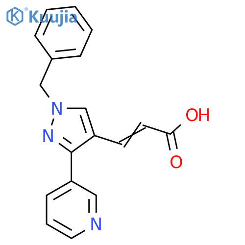 3-1-Benzyl-3-(pyridin-3-yl)-1H-pyrazol-4-ylprop-2-enoic Acid structure