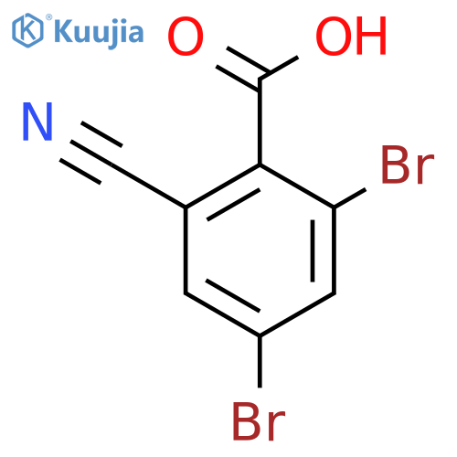 2,4-Dibromo-6-cyanobenzoic acid structure