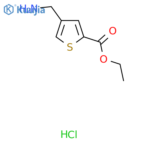 Ethyl 4-(aminomethyl)thiophene-2-carboxylate hydrochloride structure