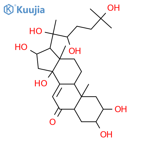 Cholest-7-en-6-one, 2,3,14,16,20,22,25-heptahydroxy-, (2β,3β,5β,16β,22R)- structure
