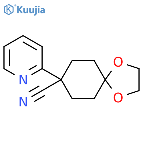 8-Pyridin-2-yl-1,4-dioxaspiro[4.5]decane-8-carbonitrile structure