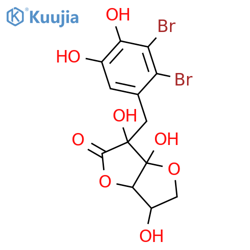 a-L-xylo-3-Hexulofuranosonic acid,2-C-[(2,3-dibromo-4,5-dihydroxyphenyl)methyl]-, g-lactone (9CI) structure