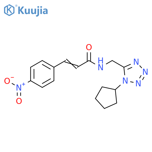 N-(1-Cyclopentyl-1H-tetrazol-5-yl)methyl-3-(4-nitrophenyl)-2-propenamide structure