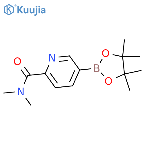 N,N-dimethyl-5-(4,4,5,5-tetramethyl-1,3,2-dioxaborolan-2-yl)picolinamide structure