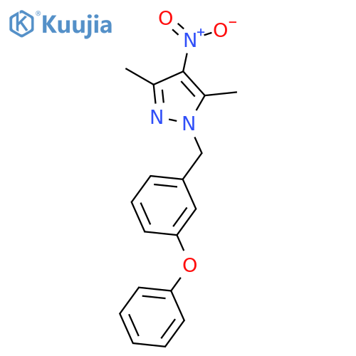 3,5-dimethyl-4-nitro-1-(3-phenoxyphenyl)methyl-1H-pyrazole structure
