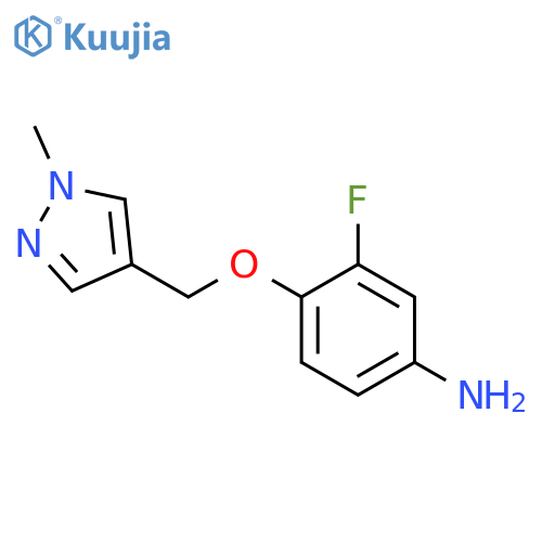 3-fluoro-4-(1-methyl-1H-pyrazol-4-yl)methoxyaniline structure