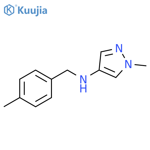 1-methyl-N-(4-methylphenyl)methyl-1H-pyrazol-4-amine structure