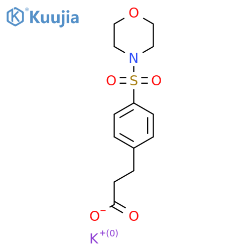 3-(4-morpholinosulfonylphenyl)propanoic acid;potassium salt structure