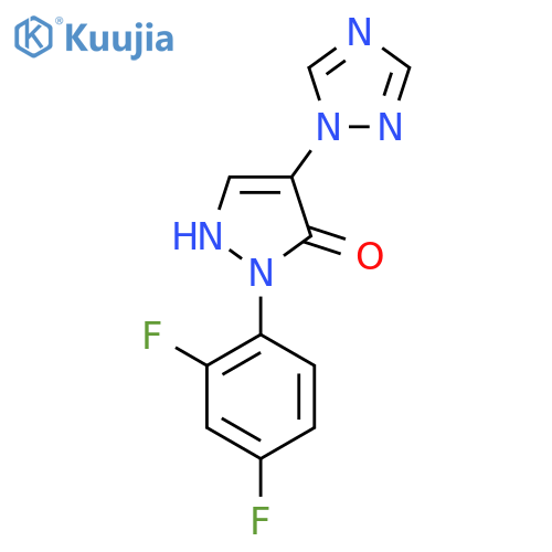 1-(2,4-difluorophenyl)-4-(1H-1,2,4-triazol-1-yl)-1H-pyrazol-5-ol structure