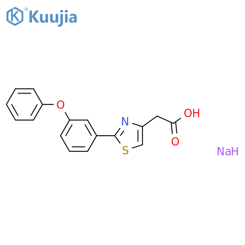 sodium 2-2-(3-phenoxyphenyl)-1,3-thiazol-4-ylacetate structure