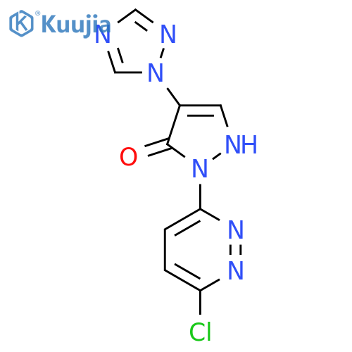 1-(6-CHLORO-3-PYRIDAZINYL)-4-(1H-1,2,4-TRIAZOL-1-YL)-1H-PYRAZOL-5-OL structure