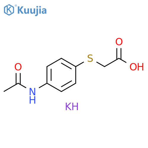 potassium 2-(4-acetamidophenyl)sulfanylacetate structure