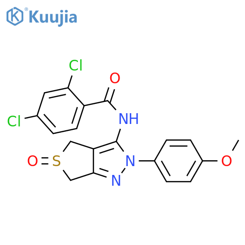 2,4-dichloro-N-[2-(4-methoxyphenyl)-5-oxo-2H,4H,6H-5lambda4-thieno[3,4-c]pyrazol-3-yl]benzamide structure