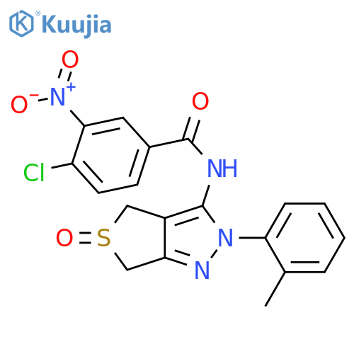 4-chloro-N-[2-(2-methylphenyl)-5-oxo-2H,4H,6H-5lambda4-thieno[3,4-c]pyrazol-3-yl]-3-nitrobenzamide structure
