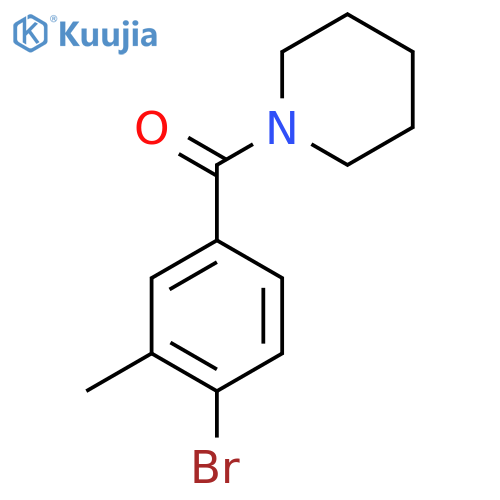 1-(4-Bromo-3-methylbenzoyl)piperidine structure