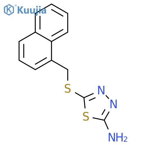 5-{[(naphthalen-1-yl)methyl]sulfanyl}-1,3,4-thiadiazol-2-amine structure