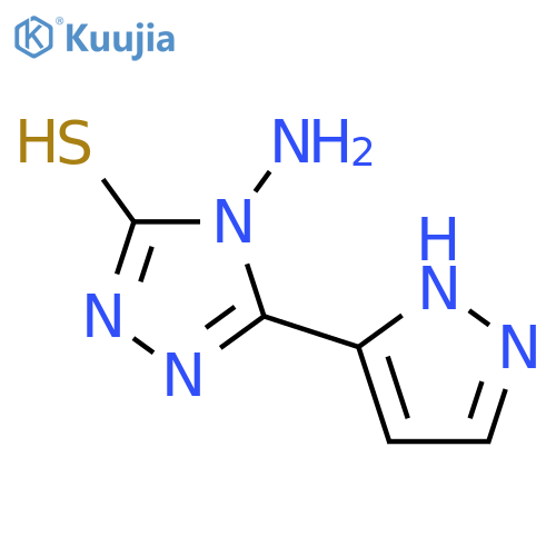 4-amino-5-(1H-pyrazol-5-yl)-4H-1,2,4-triazole-3-thiol structure