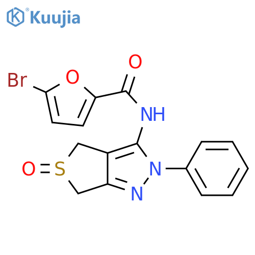 5-bromo-N-{5-oxo-2-phenyl-2H,4H,6H-5lambda4-thieno[3,4-c]pyrazol-3-yl}furan-2-carboxamide structure