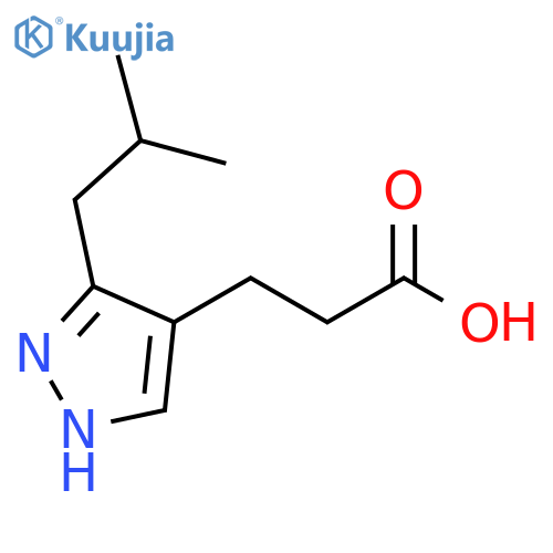 3-(3-isobutyl-1H-pyrazol-4-yl)propanoic acid structure