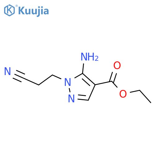 ethyl 5-amino-1-(2-cyanoethyl)-1H-pyrazole-4-carboxylate structure