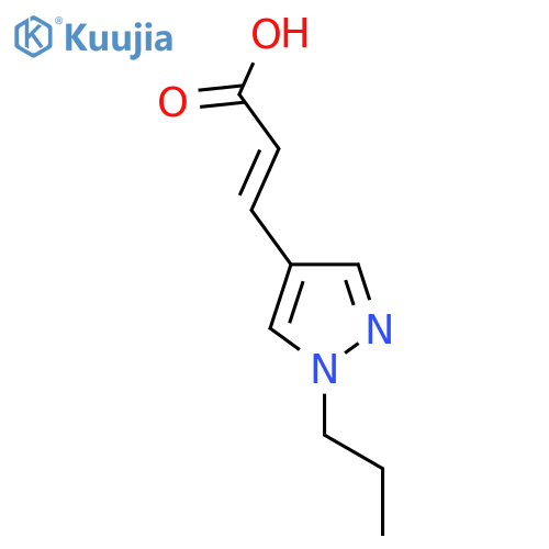 (2E)-3-(1-propyl-1H-pyrazol-4-yl)prop-2-enoic acid structure