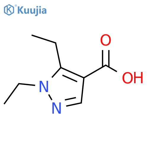 1,5-diethyl-1H-pyrazole-4-carboxylic acid structure