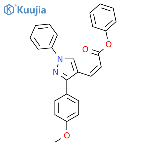 phenyl (2Z)-3-[3-(4-methoxyphenyl)-1-phenyl-1H-pyrazol-4-yl]prop-2-enoate structure