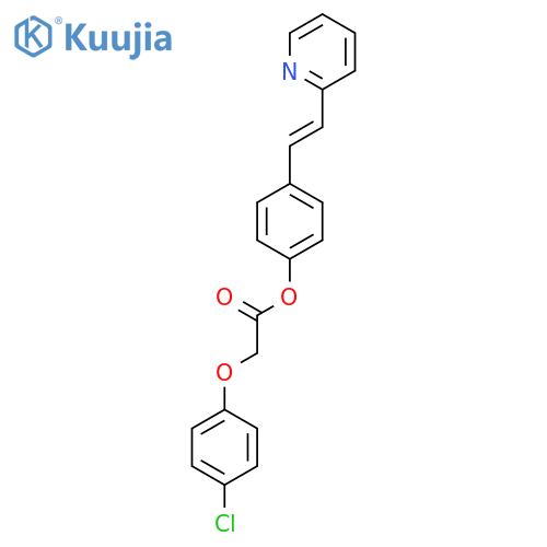 4-[(E)-2-(pyridin-2-yl)ethenyl]phenyl 2-(4-chlorophenoxy)acetate structure