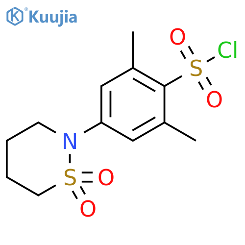 4-(1,1-dioxo-1lambda6,2-thiazinan-2-yl)-2,6-dimethylbenzene-1-sulfonyl chloride structure