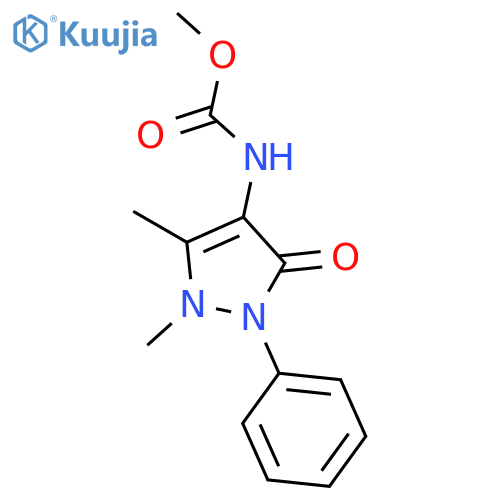 methyl N-(1,5-dimethyl-3-oxo-2-phenyl-2,3-dihydro-1H-pyrazol-4-yl)carbamate structure