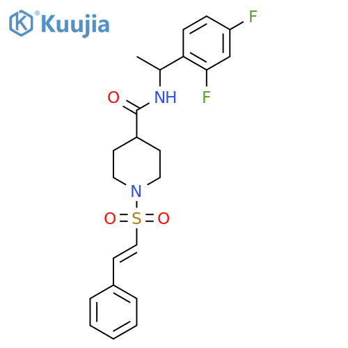 N-[1-(2,4-difluorophenyl)ethyl]-1-(2-phenylethenesulfonyl)piperidine-4-carboxamide structure