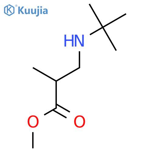 Propanoic acid, 3-[(1,1-dimethylethyl)amino]-2-methyl-, methyl ester structure