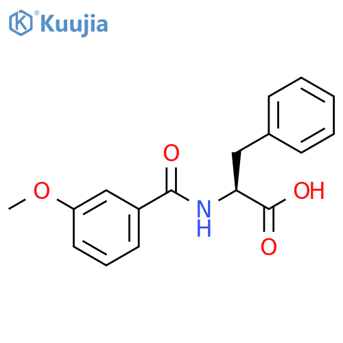 2-[(3-methoxyphenyl)formamido]-3-phenylpropanoic acid structure