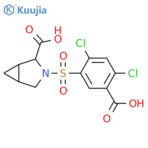 3-(5-Carboxy-2,4-dichlorophenyl)sulfonyl-3-azabicyclo3.1.0hexane-2-carboxylic acid structure