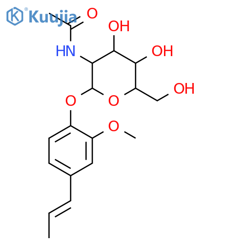 N-[4,5-dihydroxy-6-(hydroxymethyl)-2-{2-methoxy-4-[(1E)-prop-1-en-1-yl]phenoxy}oxan-3-yl]acetamide structure