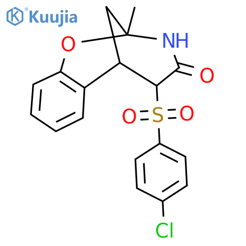 12-(4-chlorobenzenesulfonyl)-9-methyl-8-oxa-10-azatricyclo[7.3.1.0^{2,7}]trideca-2,4,6-trien-11-one structure