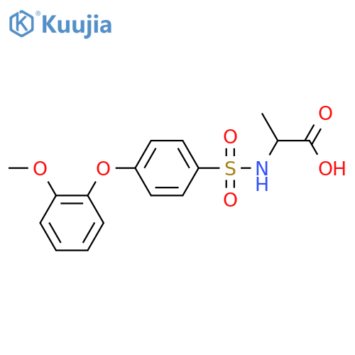 ((4-(2-Methoxyphenoxy)phenyl)sulfonyl)alanine structure
