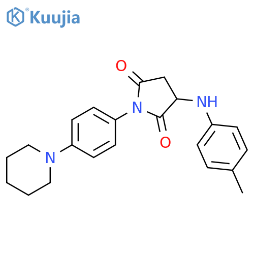 3-[(4-methylphenyl)amino]-1-[4-(piperidin-1-yl)phenyl]pyrrolidine-2,5-dione structure
