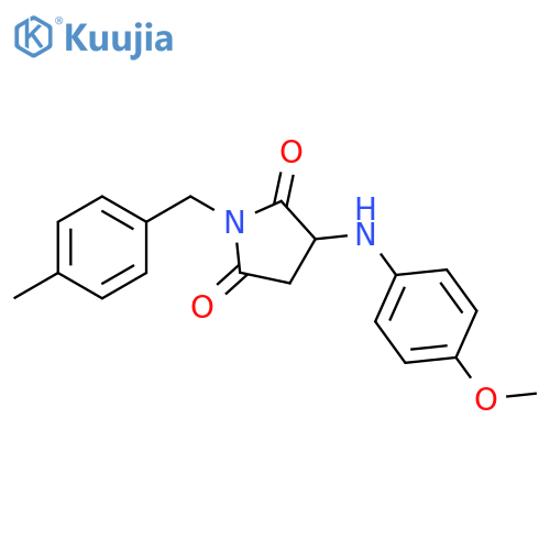3-[(4-methoxyphenyl)amino]-1-[(4-methylphenyl)methyl]pyrrolidine-2,5-dione structure