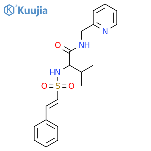 3-methyl-2-(2-phenylethenesulfonamido)-N-[(pyridin-2-yl)methyl]butanamide structure