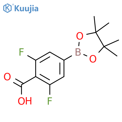 2,6-Difluoro-4-(4,4,5,5-tetramethyl-1,3,2-dioxaborolan-2-yl)benzoic acid structure