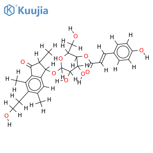 (2R,3S)-pterosin C 3-O-beta-(4'-p-coumaroyl)-glucopyranoside structure