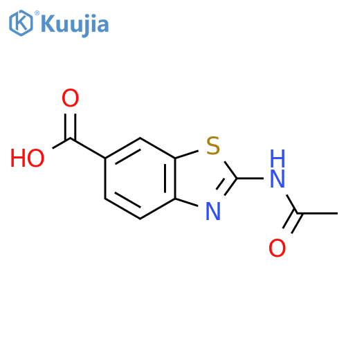 2-Acetamido-1,3-benzothiazole-6-carboxylic Acid structure